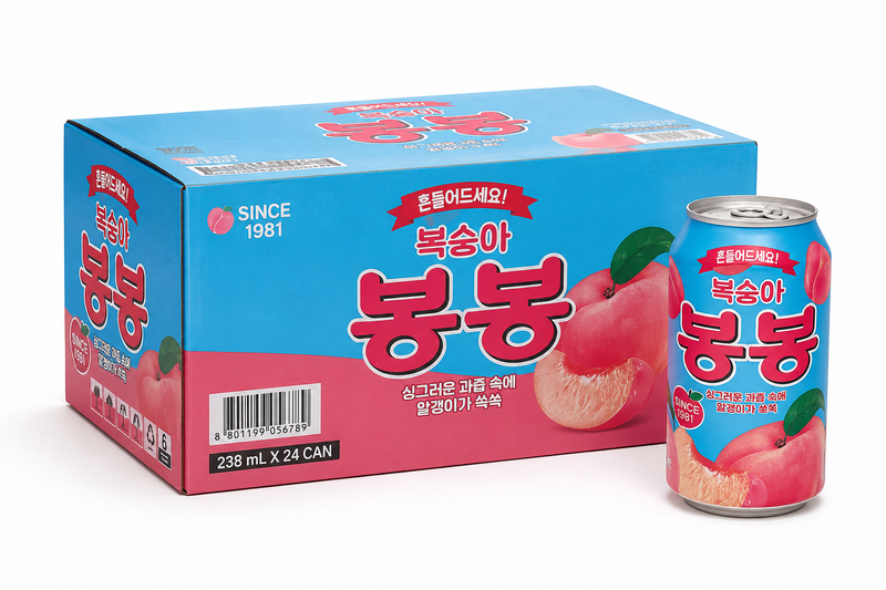Haitai Beverage Bong Bong Perzik 24 x 340 ml