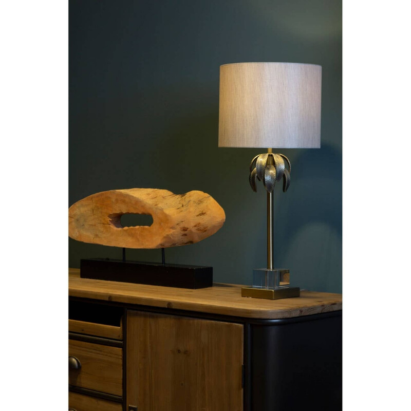 Interiors By Premier Gold/Cream Table Lamp Herta Tropical H:66cm