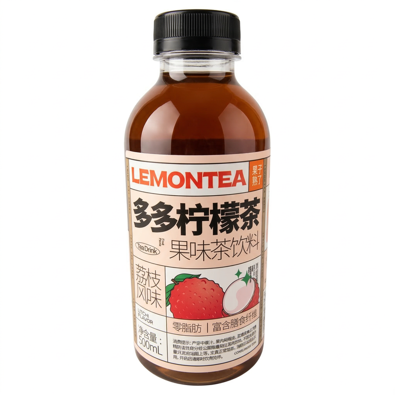 Ripe Fruit Black/Light 【Cooling】【Hydration】Ripe Fruit Lemon Tea - Lychee Flavor 500Ml