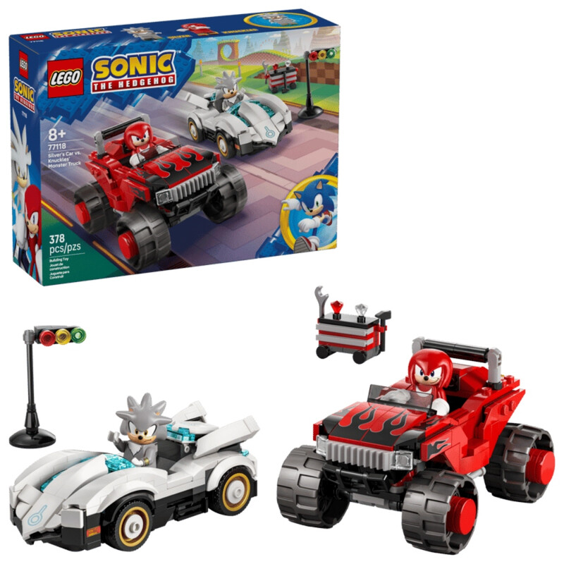 77118 Sonic the Hedgehog Silver's Car vs. Knuckles' Monster Truck