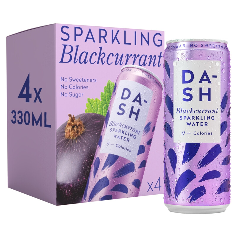 Water - Sparkling Water Infused With Wonky Blackcurrants Multipack - 4 X 330ml