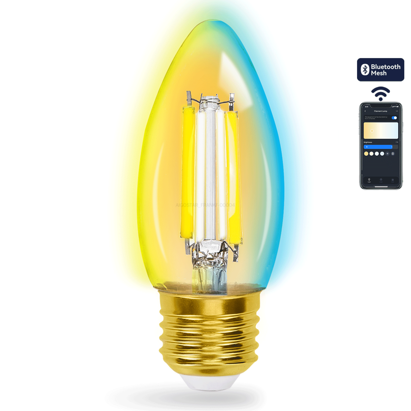 Aigostar Bluetooth Mesh Smart-Filament-Glühbirne C35 4,5 W CCT