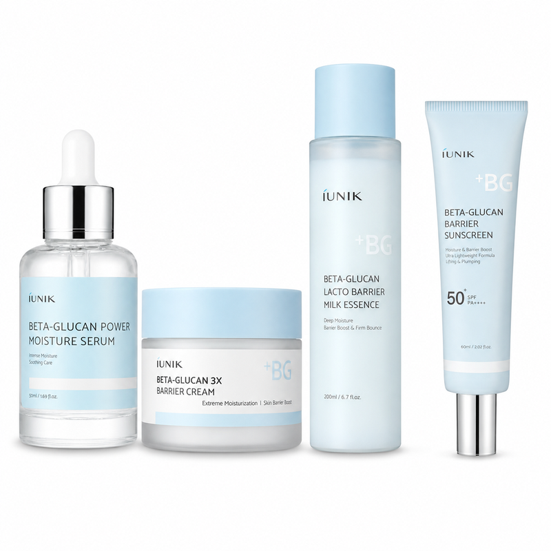 iUNIK Beta-Glucan 4-Staps Diep Hydraterende Stralende Routine Set