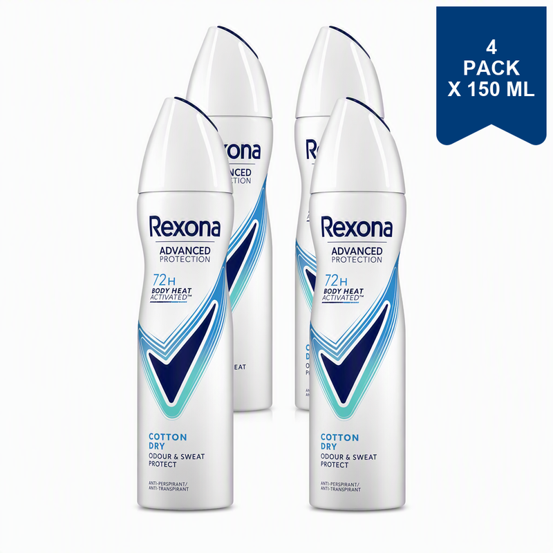 Rexona Deospray Cotton Dry 150 ml (4-Pack)