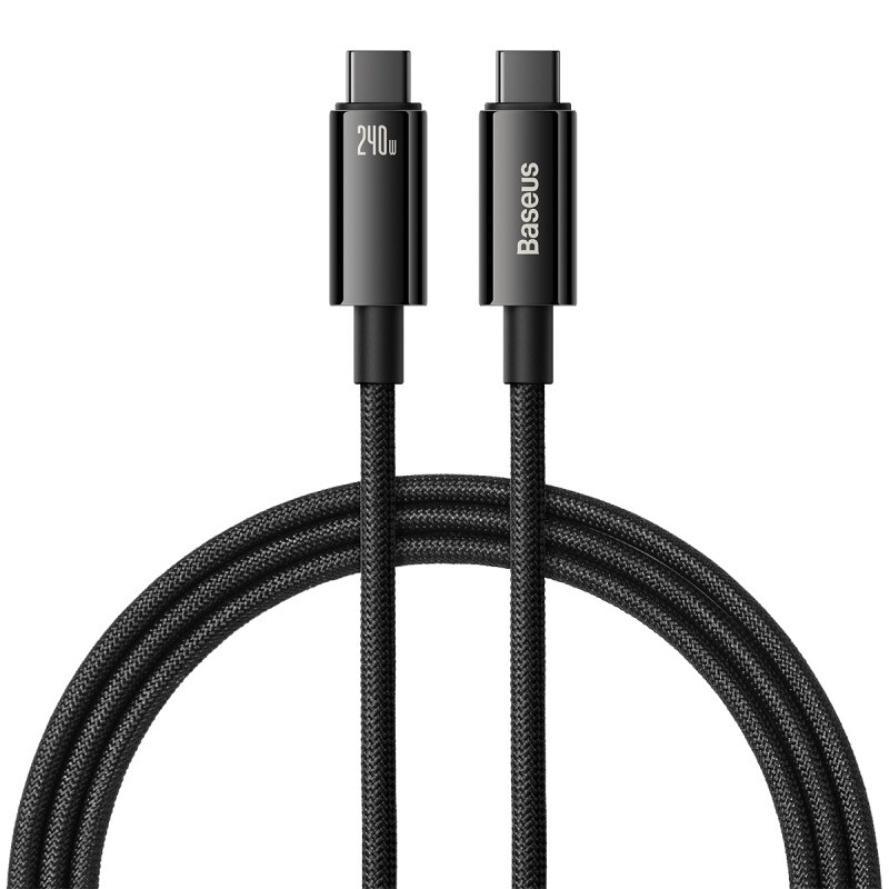 Baseus Gold/Black Tungsten Fast Charging Data Cable Type-C To Type-C 240W 1M