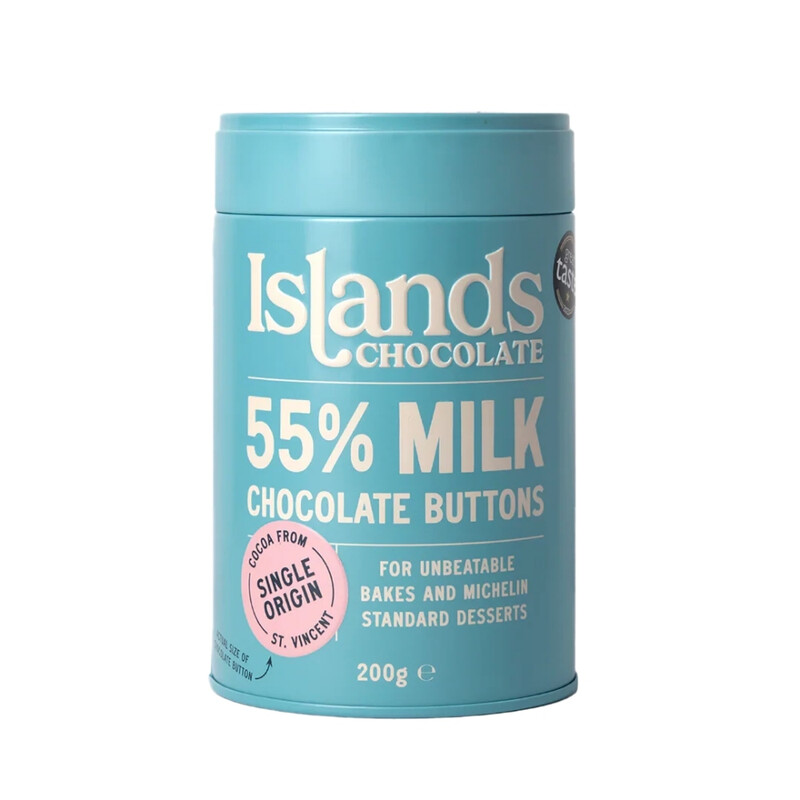 Islands Light Chocolate 55% Milk Chocolate Buttons 200G