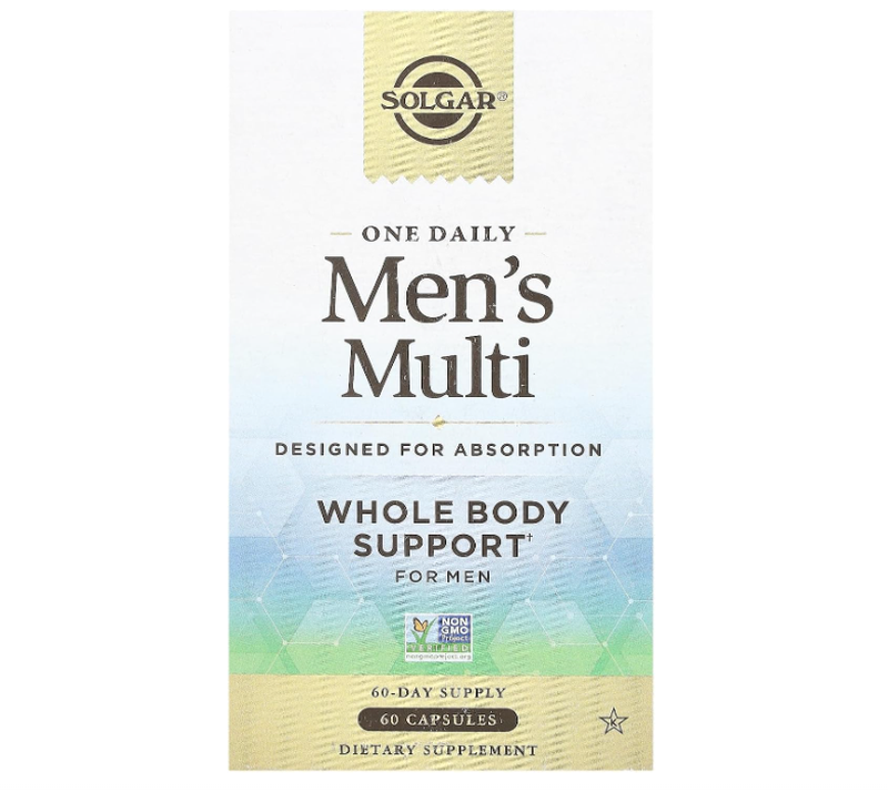 Solgar Male Multivitamin Daily Wellness Energy & Immunity Support for Men - 60 Tablets