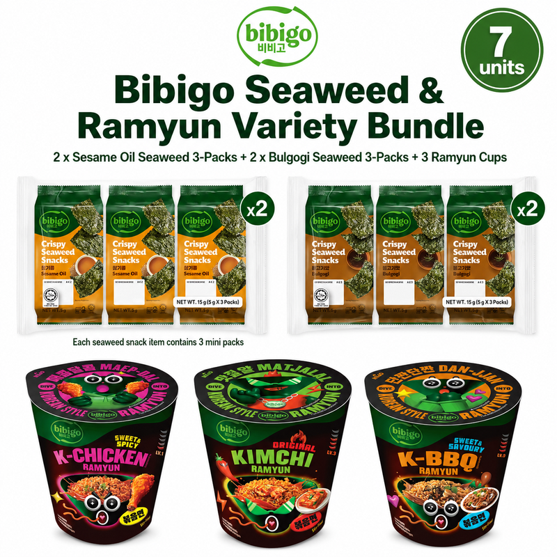 Bibigo Seaweed & Ramyun Variety Bundle