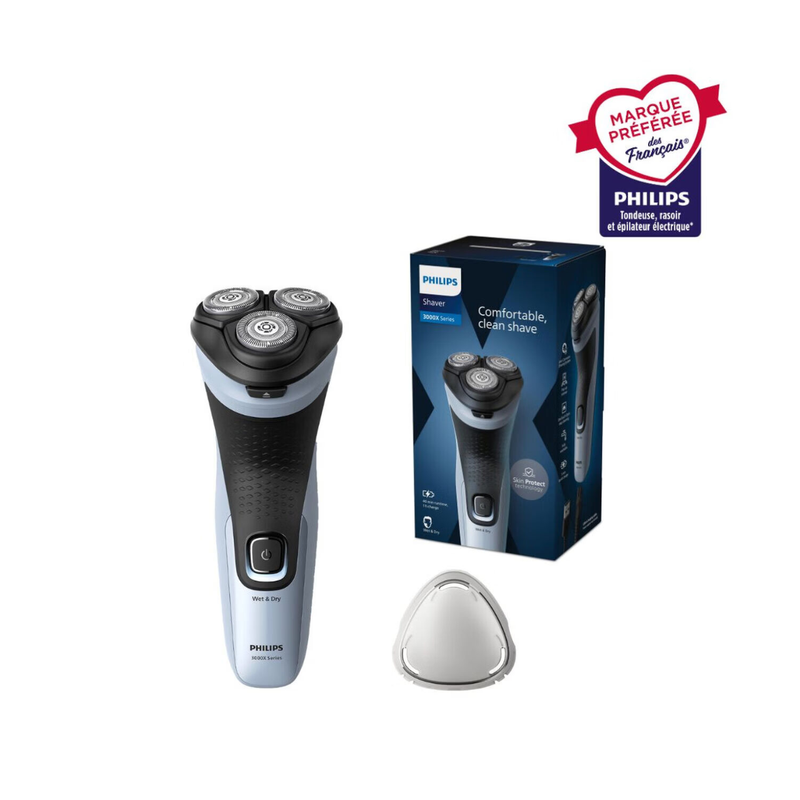 Rasoir Électrique PHILIPS Série 3000X X3002/00 – 3 Têtes, Étanche, Rechargeable - vue 4