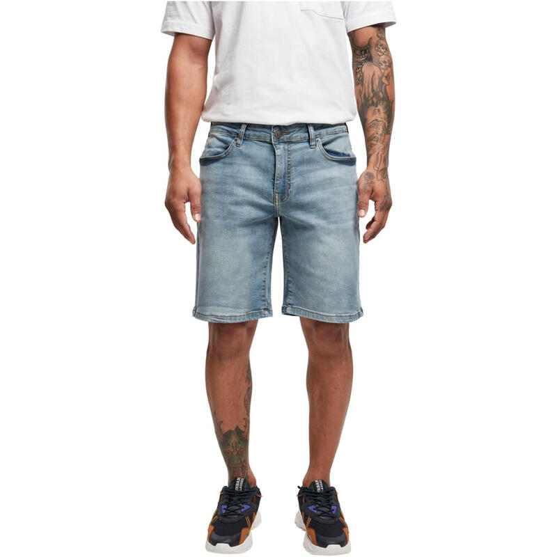 Urban Classics Jeans-Shorts, Relaxed-Fit, helle Destroy-Wäsche, 34