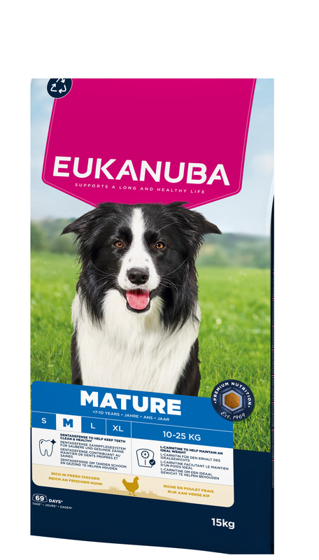 Eukanuba Life Care hondenvoer voor middelgrote volwassen honden met kip 15 kg