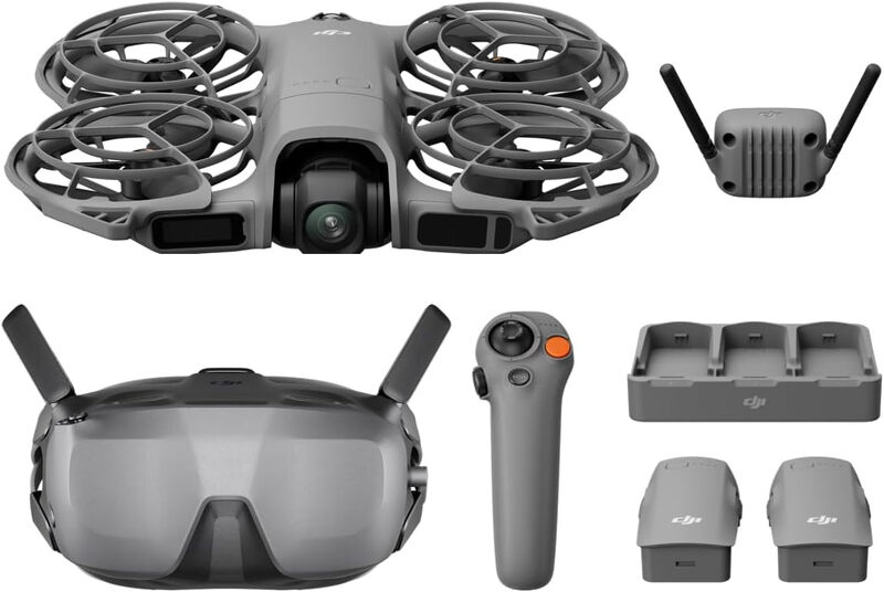 DJI Neo 2 Motion Fly More Combo met RC Motion 3 en Goggles N3, stabiele transmissie met digitale transmissieontvanger, 4K-drone voor beginners, FPV-vlucht, 3 accu's