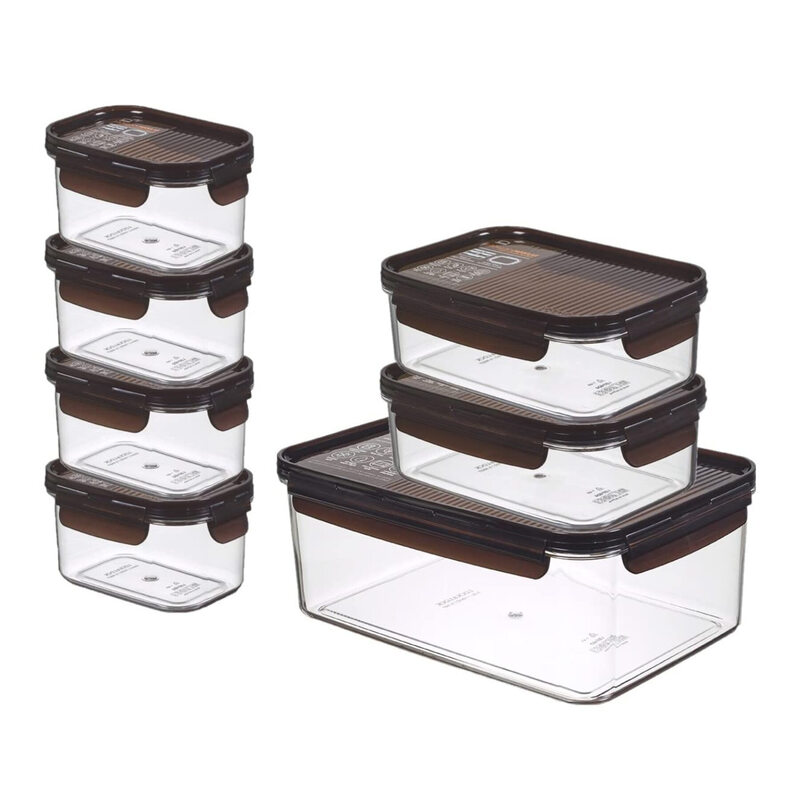 LocknLock Bisfree Vorratsdosen 7er-Set – Transparente Tritan-Kunststoff-Frischhaltedosen mit luftdichten Deckeln, 4×450 ml, 2×910 ml & 1×3,5 L, mikrowellen-, gefrier- & spülmaschinenfest