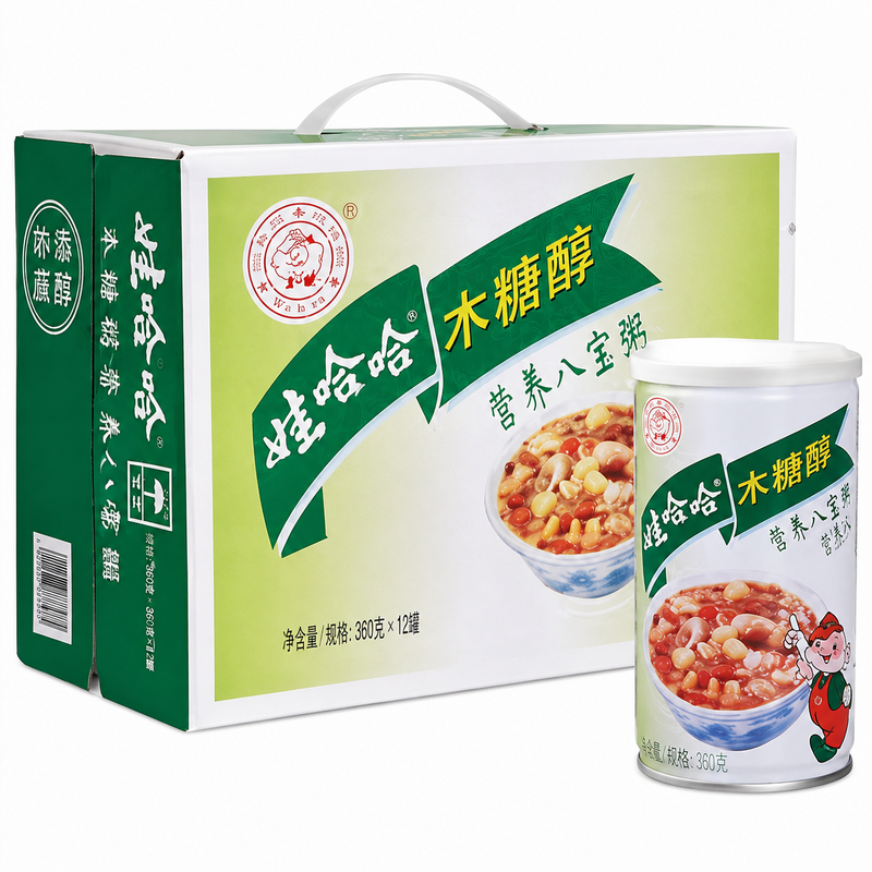 Wahaha Xylitol Acht-Schätze-Reisbrei, nahrhaft, 350 g x 12