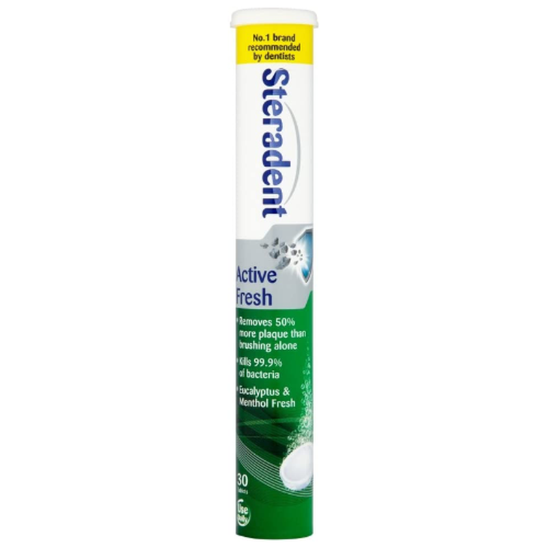 Steradent Reinigingstabletten - Active Fresh Plus 30 st.
