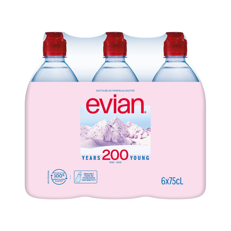 Evian Natuurlijk Mineraalwater - 6 x 750 ml