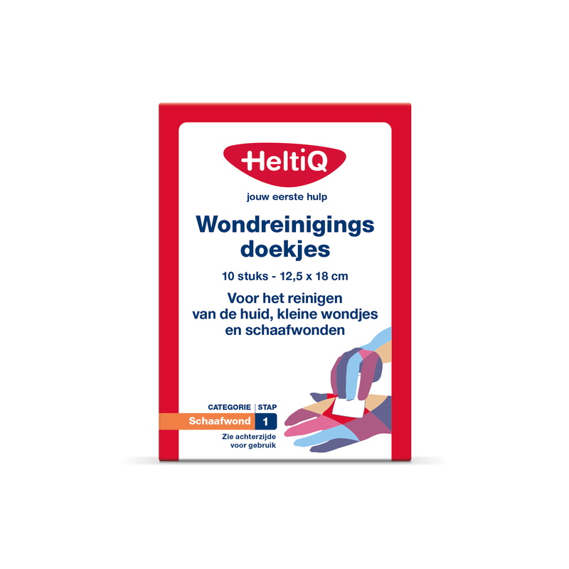 HeltiQ Wondreinigingsdoekjes 1 doosje 10 st.