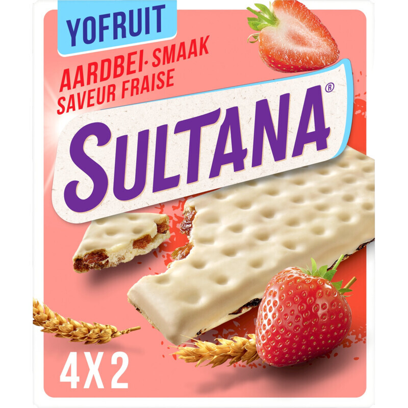 Sultana YoFruit Aardbei 143 g