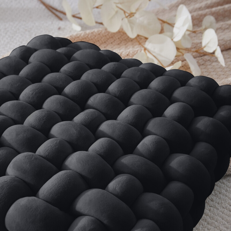 , Polyester/Spandex Knot CushionPad, 40cm, black, 1pack