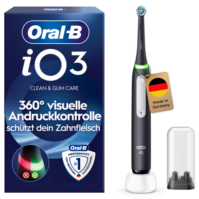 Oral-B iO Series 3 Elektrische Zahnbürste - Schwarz - 3 Reinigungsmodi - Drucksensor - Bild 5