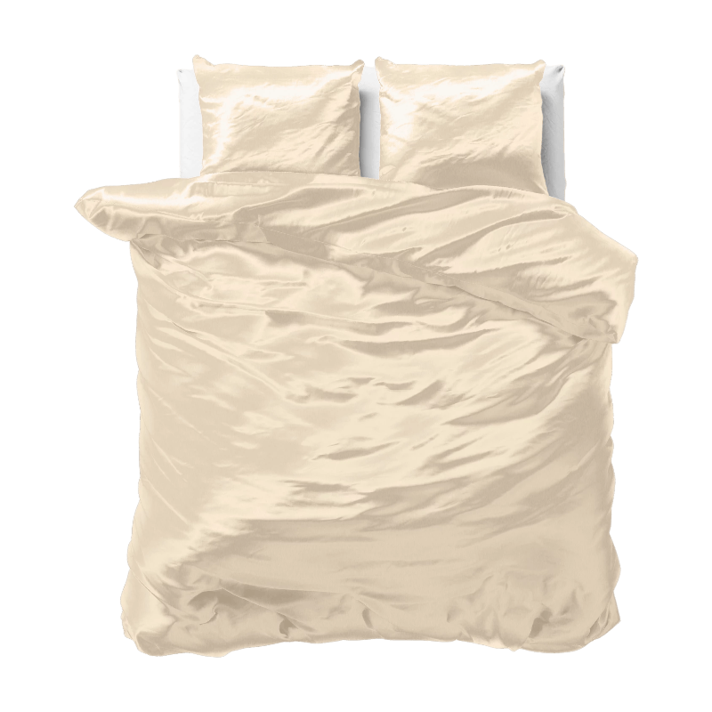 Sleeptime Dekbedovertrek Satin Beauty Skin Care - 140 x 200/220 + 1 Kussensloop 60 x 70 - Crème