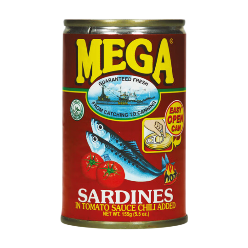 Mega sardines in tomatensaus met chilipeper 155 g