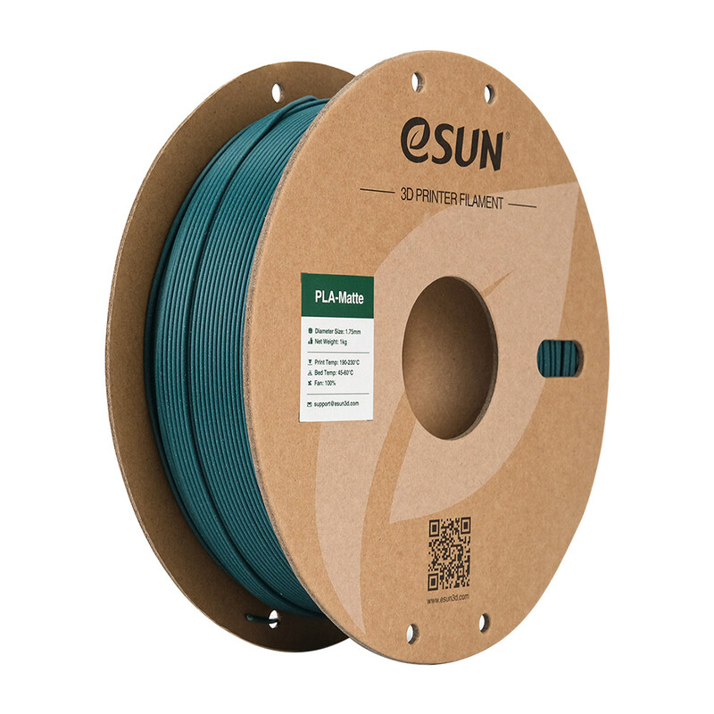 eSUN PLA-Matte 3D-Druck Filament 1,75 mm - Morandi Grün 1 kg, Fortschrittliche matte Textur sauber aufgewickelt einfach zu bedienen 3D-Druckmaterial für FDM-Drucker