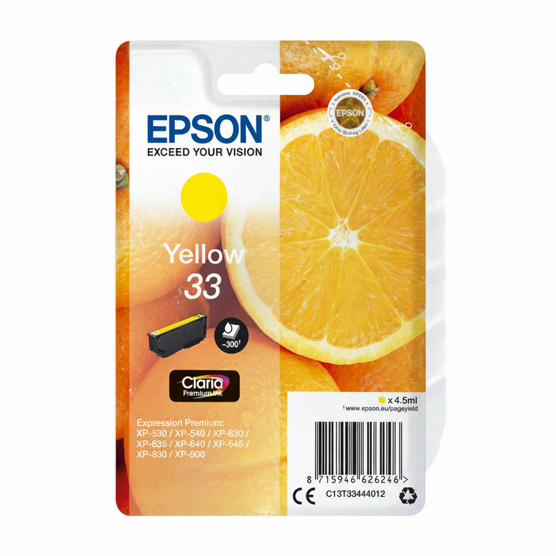 Epson Oranges singlepack gele 33 Claria Premium inkt