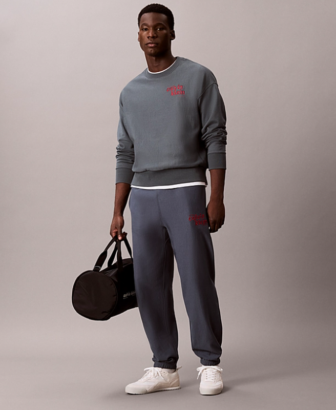 Calvin Klein Jeans Men Relaxed Embroidered Logo Joggers - Dark Slate