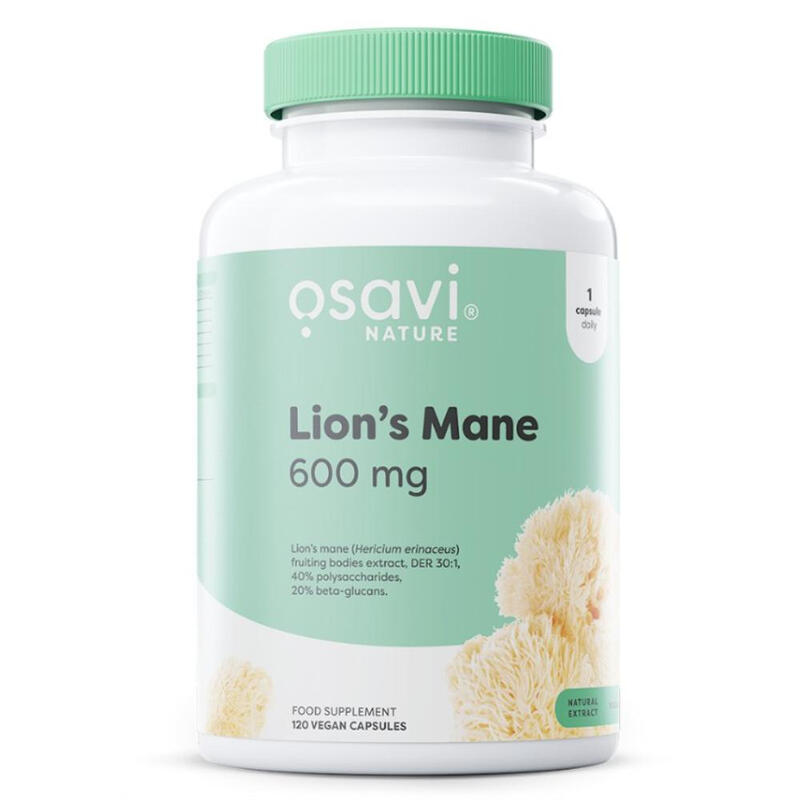 Osavi Dark Lion's Mane Cognition 600Mg Vegan Cognitive Support Capsules - 120 Capsules