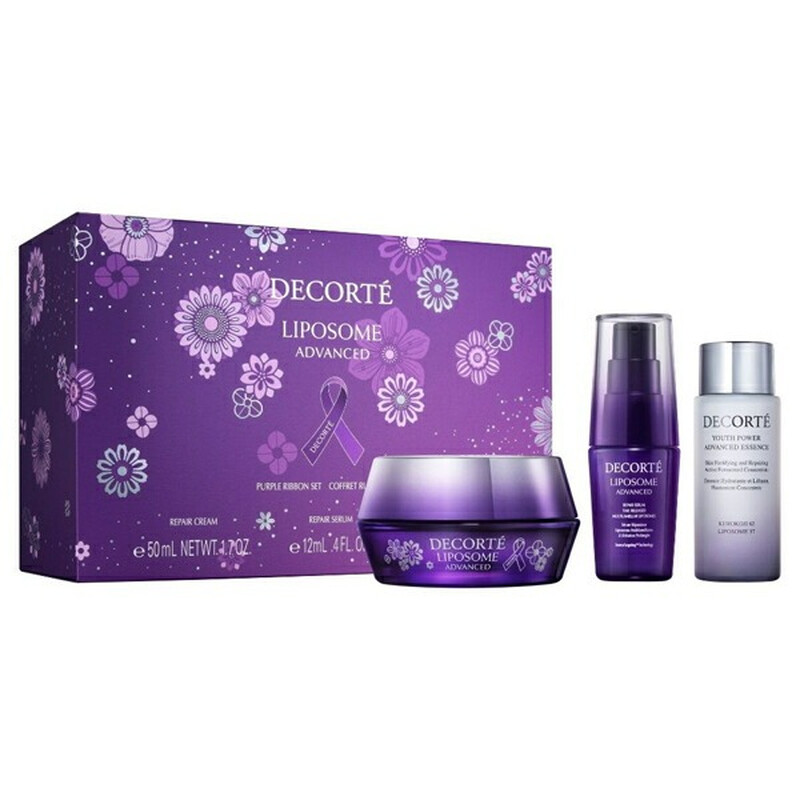 DECORTE LIPOSOME CREME PURPLE RIBBON SET 50ML+30ML+12ML
