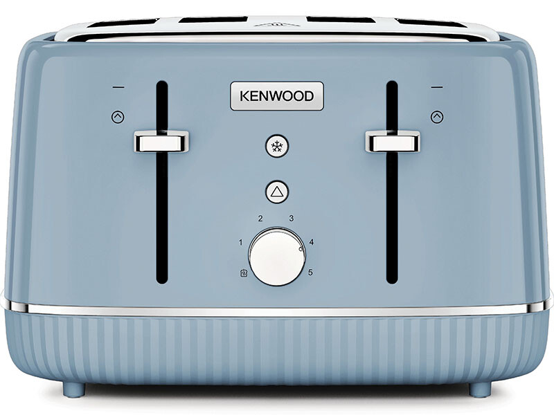 Elegancy 4 Slice Toaster, 1800 W, Cord Storage, Earl Grey, Blue - TFP10.A0BG