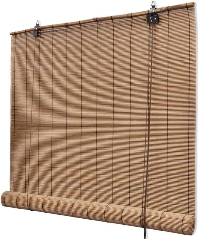 vidaXL Bamboe Rolgordijn - Bruin, 120 x 160 cm