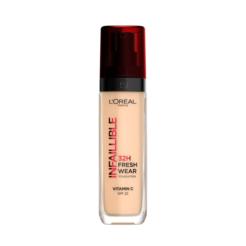L'Oréal Paris Infallible 32H Fresh Wear Foundation, 100 Porcelain - Longwear Liquid Makeup with SPF