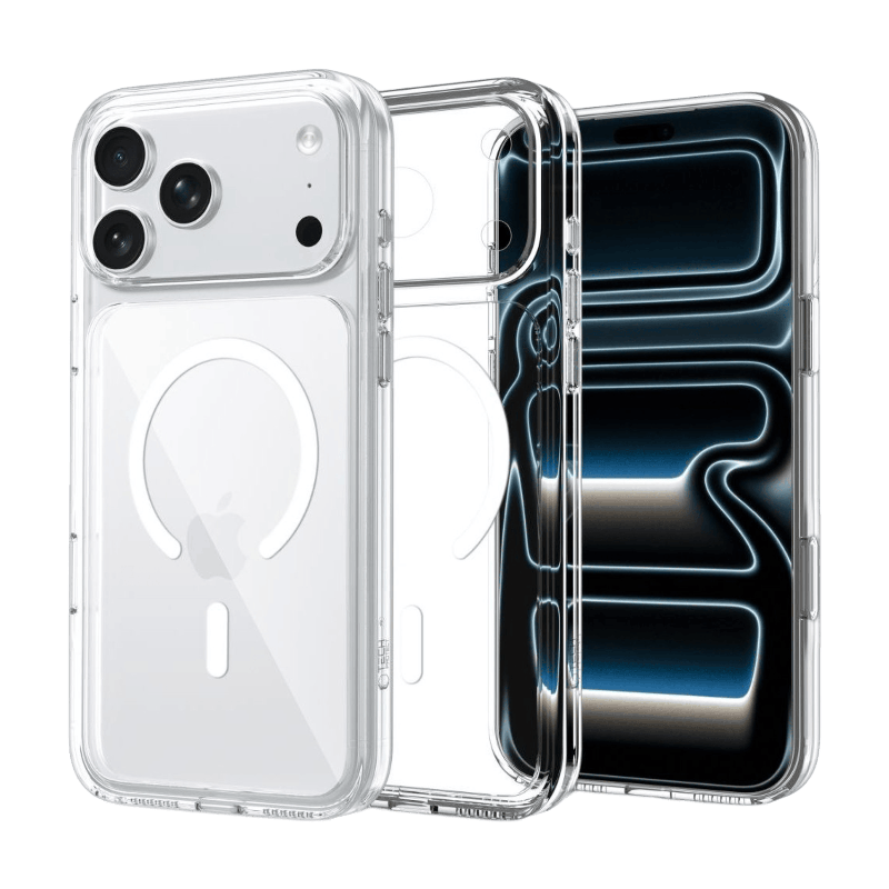 Tech-Protect Flexair Hybrid CC MagSafe hoesje voor iPhone 17 Pro Max / 18 Pro Max - Transparant