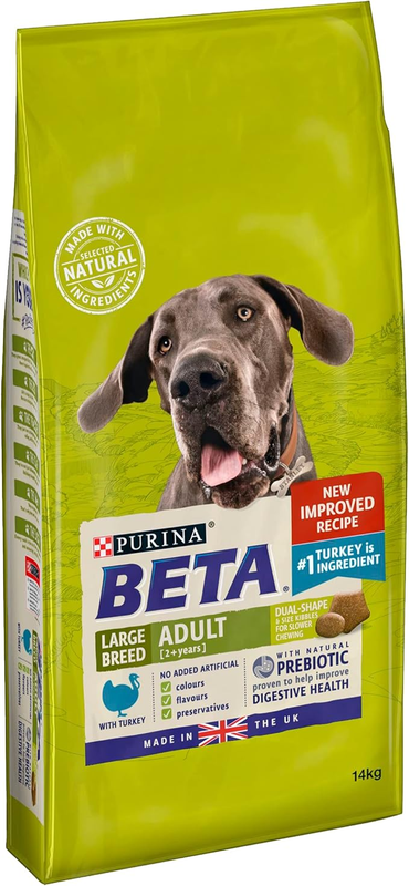Adult Large Breed Dry Dog Food with Turkey 14kg