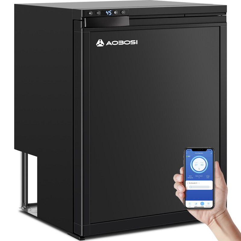 Aaobosi 65 L Campingkoelkast Compressor Camperkoelkast met App-bediening voor Campers Booten Vrachtwagens Roadtrips en Outdoor Camping