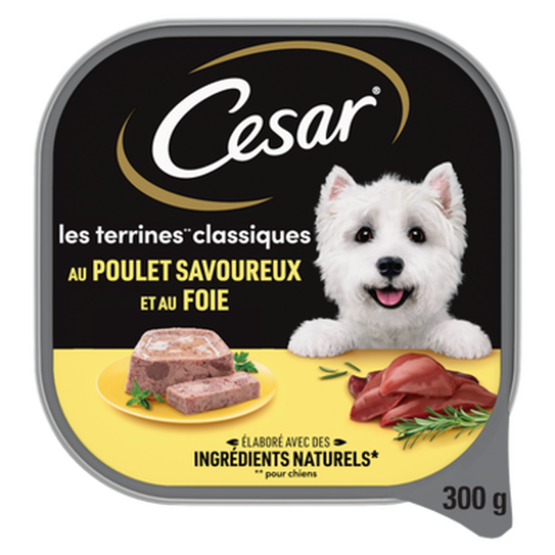 Pâtée Pour Chien Terrine Classique Au Poulet Cesar La Barquette De