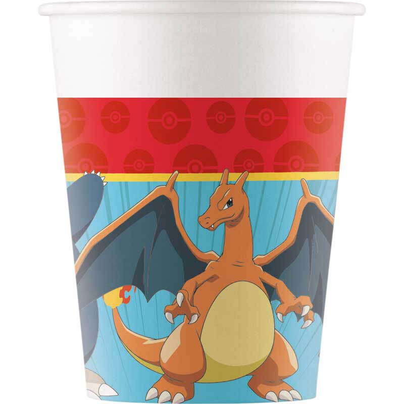 Pokemon Paper Cups 200ml 8 Pack