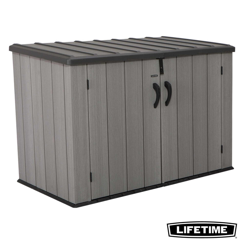 Lifetime Horizontale Opbergschuur - Grijs, 128 x 102 x 41 cm