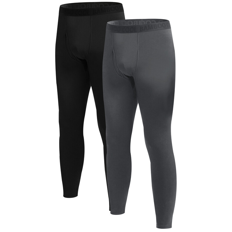 Men's Thermal Underwear Long Johns Bottom with Soft Wool Lining, Soft Warm Base Layer