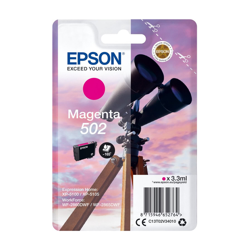 Epson 502 magenta inkt, enkele verpakking