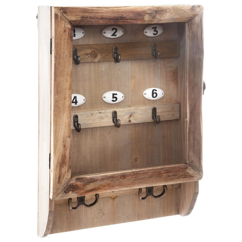 Atmosphera Ornella Sleutelbox - Sparhout, 38 x 27 cm