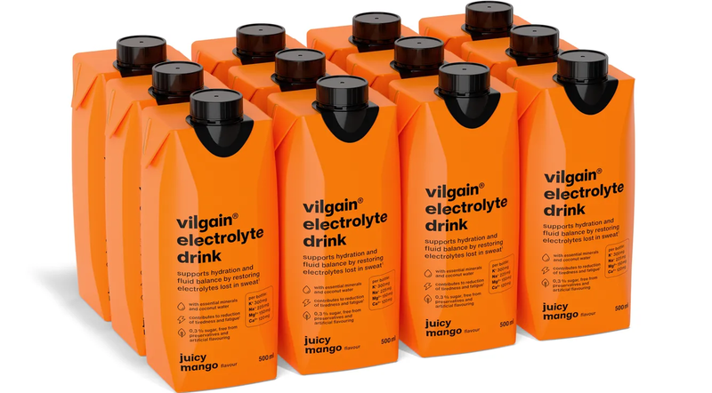 Vilgain Electrolyte Drink Juicy Mango - 12 X 500Ml