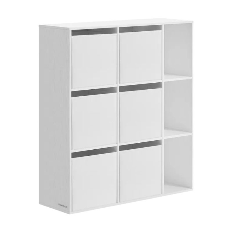 Songmics Storage 6 Cube 3 Shelves White