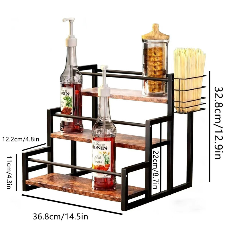 Tiered Countertop Syrup & Condiment Rack-2 Pack