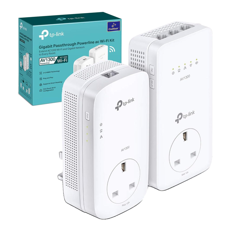 TP-Link TL-WPA8631P KIT AV1300 Gigabit Powerline Wi-Fi Extender Kit