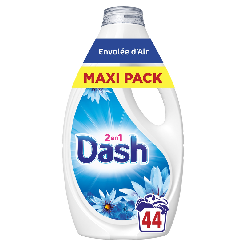 DASH Lessive Liquide 2en1 Envolee D'Air 1.98 L