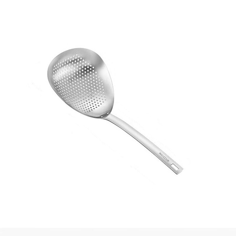 Maxcook Skimmer Slotted Spoon, 15Cm Large Stainless Steel Skimmer Ladle Spoon Spider Strainer With Handle And Hanging Holes, Fryer Scoop Kitchen Colander For Cooking, Draining And Frying Mccu3545