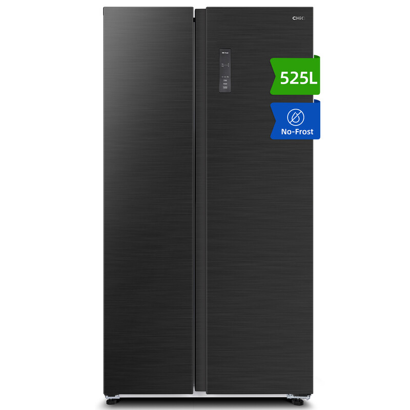 JKR525WGE 525L 91cm Side-by-Side Total No Frost American Fridge Freezer, Premium Blac